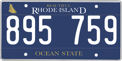 RI license plate 895759