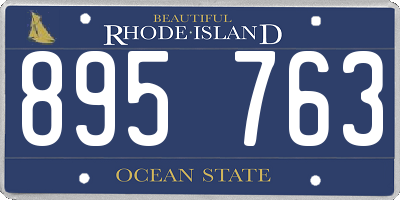 RI license plate 895763
