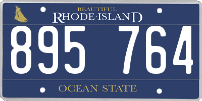 RI license plate 895764