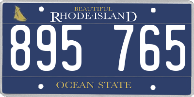 RI license plate 895765