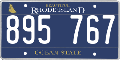 RI license plate 895767