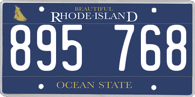 RI license plate 895768