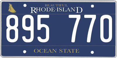 RI license plate 895770