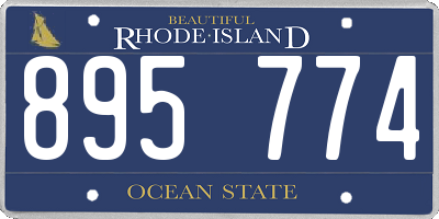 RI license plate 895774