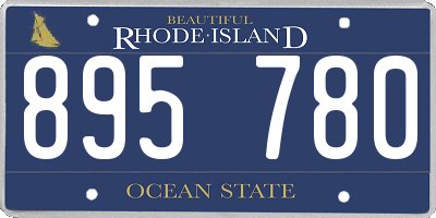 RI license plate 895780