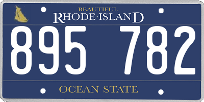 RI license plate 895782