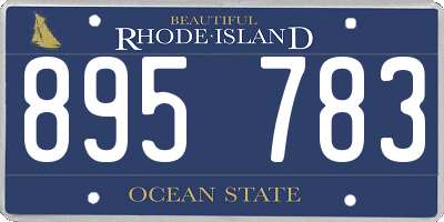 RI license plate 895783