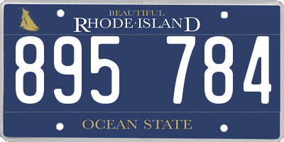 RI license plate 895784