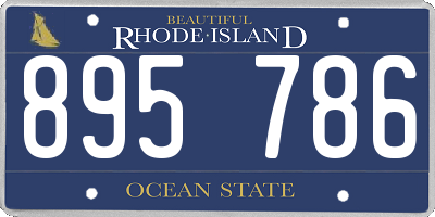 RI license plate 895786
