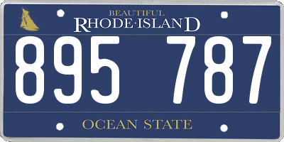 RI license plate 895787