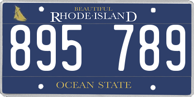 RI license plate 895789