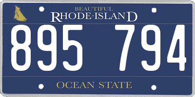 RI license plate 895794