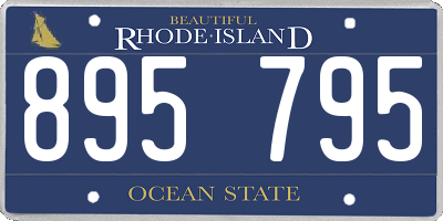 RI license plate 895795