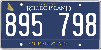RI license plate 895798