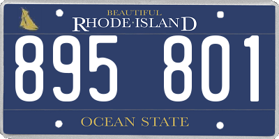 RI license plate 895801