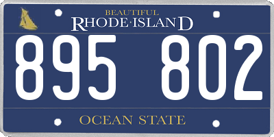 RI license plate 895802