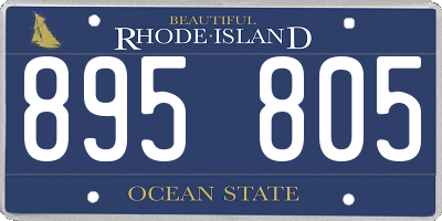 RI license plate 895805
