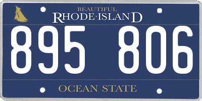 RI license plate 895806