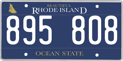 RI license plate 895808