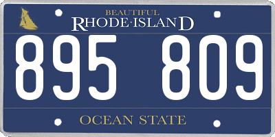 RI license plate 895809