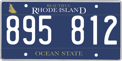 RI license plate 895812