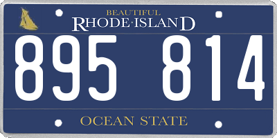 RI license plate 895814