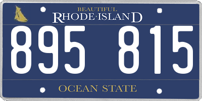 RI license plate 895815