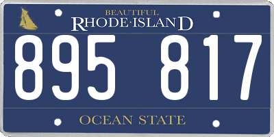 RI license plate 895817