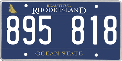 RI license plate 895818
