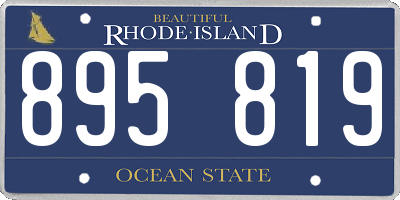 RI license plate 895819