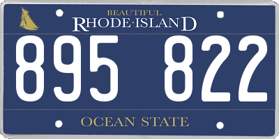 RI license plate 895822