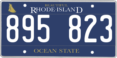 RI license plate 895823