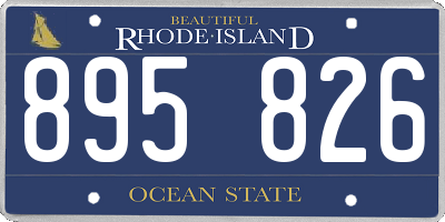RI license plate 895826