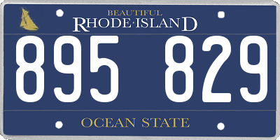 RI license plate 895829
