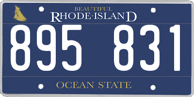RI license plate 895831