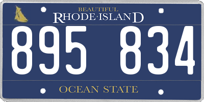 RI license plate 895834