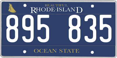 RI license plate 895835