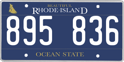RI license plate 895836
