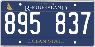 RI license plate 895837