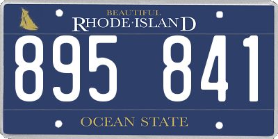 RI license plate 895841