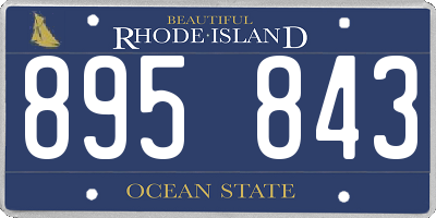 RI license plate 895843