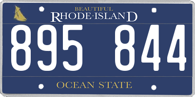 RI license plate 895844