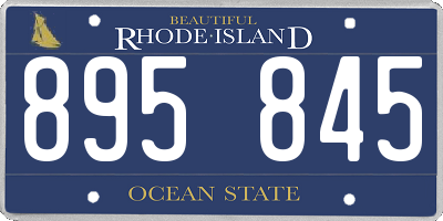 RI license plate 895845