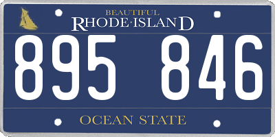 RI license plate 895846
