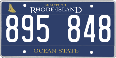RI license plate 895848