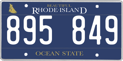RI license plate 895849