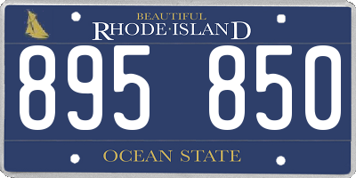 RI license plate 895850