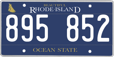 RI license plate 895852