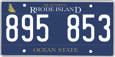 RI license plate 895853