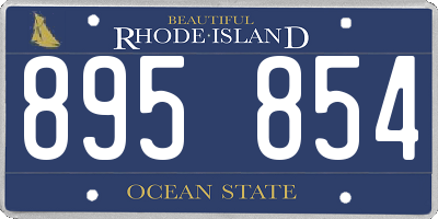 RI license plate 895854